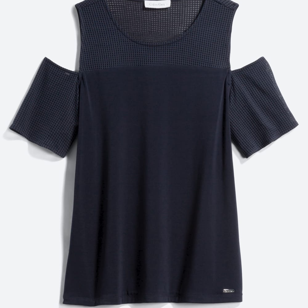 Calvin Klein Cold Shoulder Knit Top